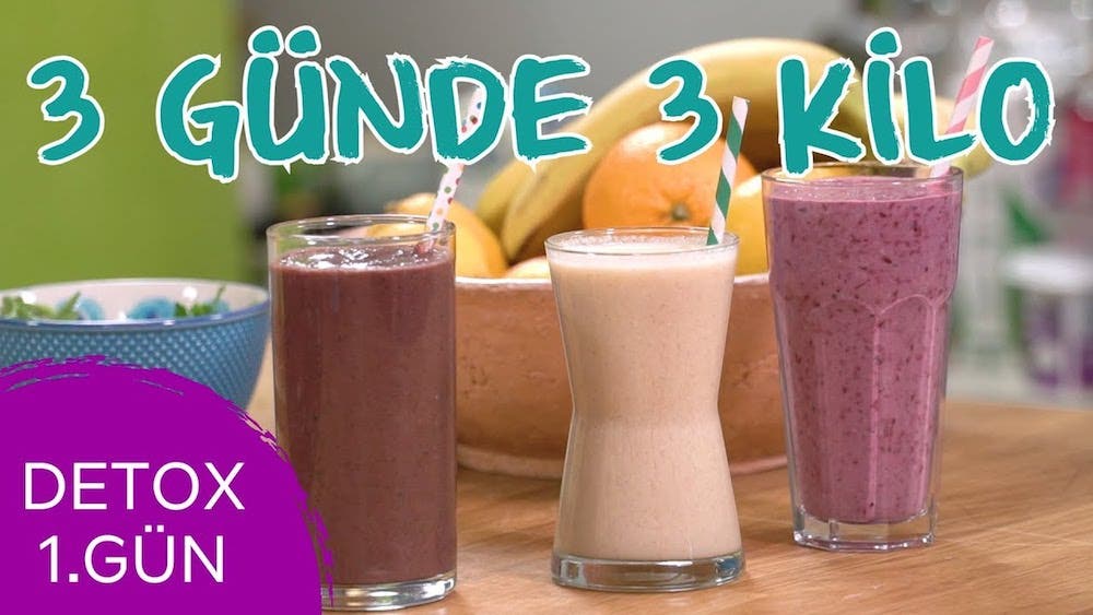 3 Günde 3 Kilo – Detoks 1. Gün