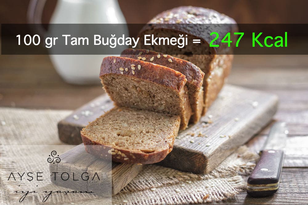 Tam buğday ekmeği kaç kalori?